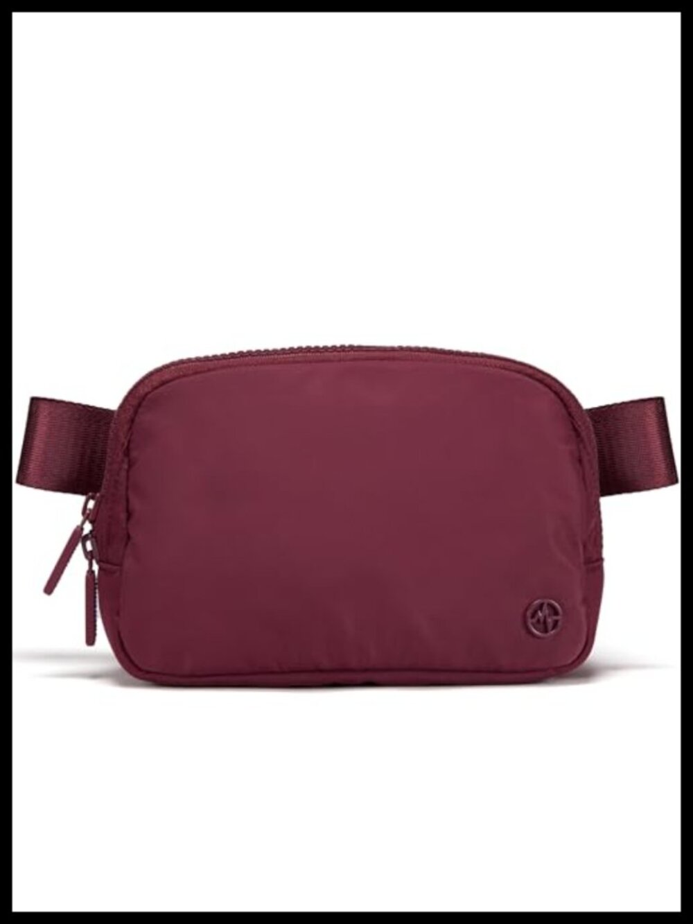 Nylon Water Resistant Fanny Pack Crossbody Belt Bag Two-Way Zipper
